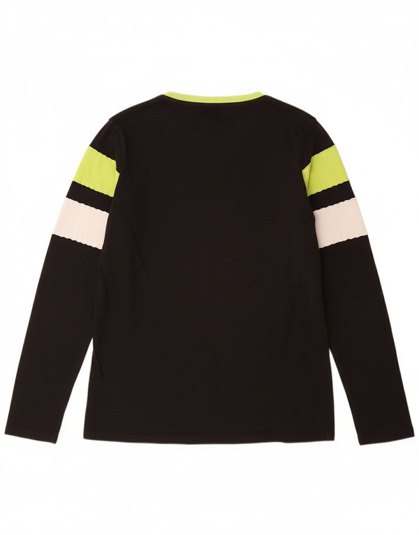 GUESS Boys Graphic Top μακρυμάνικο 15-16 ετών Μαύρο ριγέ βαμβακερό