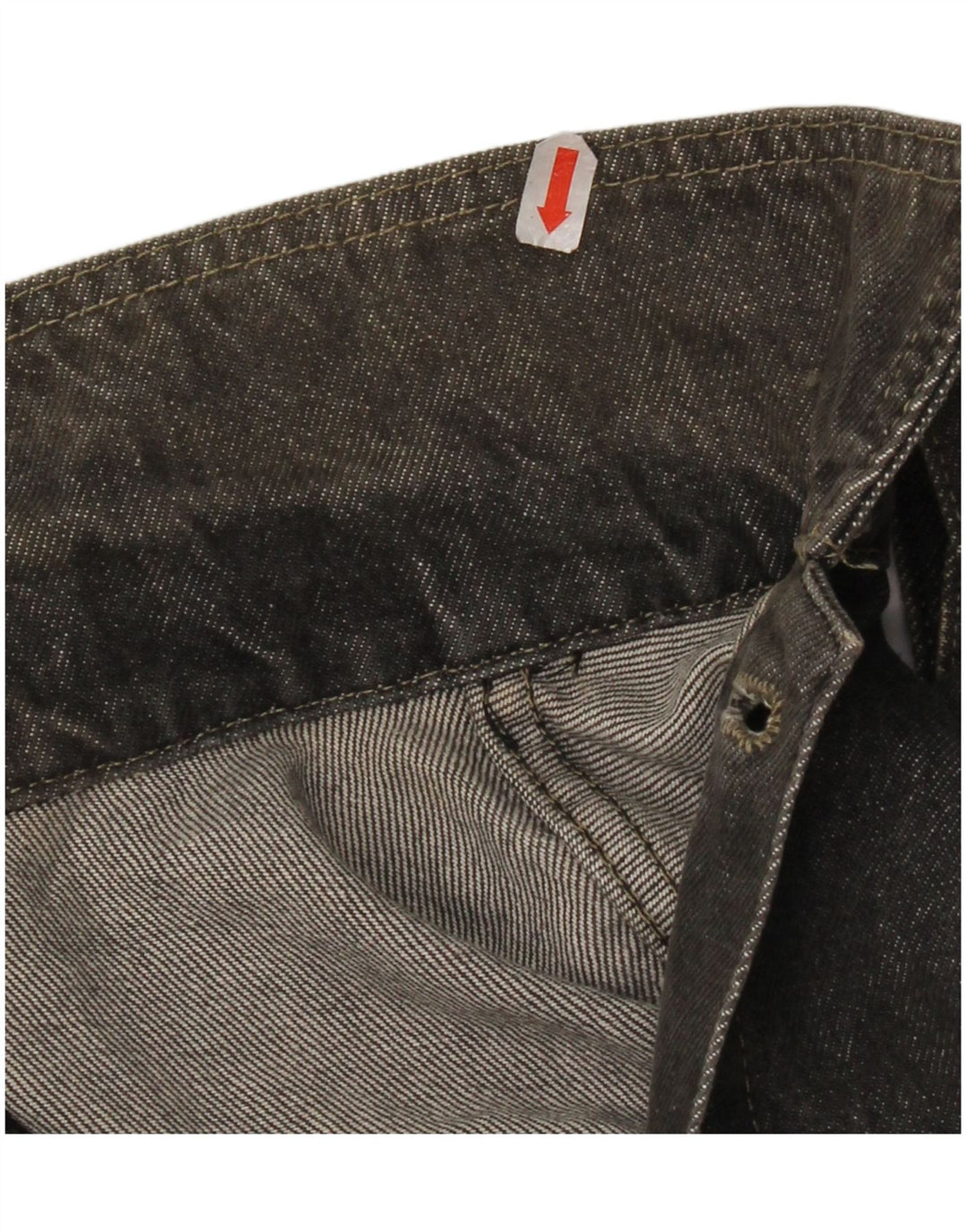 Benetton Ανδρικό Τζιν Μπουφάν IT 46 Μικρό Γκρι Βαμβακερό