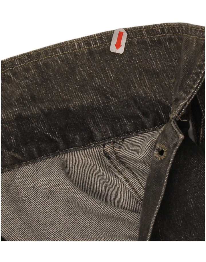 Benetton Ανδρικό Τζιν Μπουφάν IT 46 Μικρό Γκρι Βαμβακερό