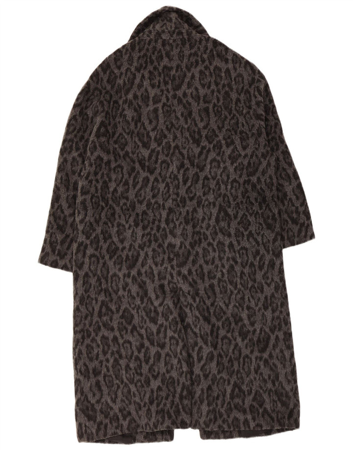 Zara Γυναικείο Πανωφόρι UK 6 XS Γκρι Animal Print Wool