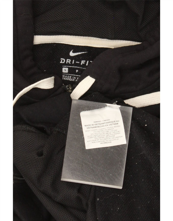 Γυναικείο πουλόβερ NIKE Dri Fit μεγάλου μεγέθους με φερμουάρ UK 10 Small Black