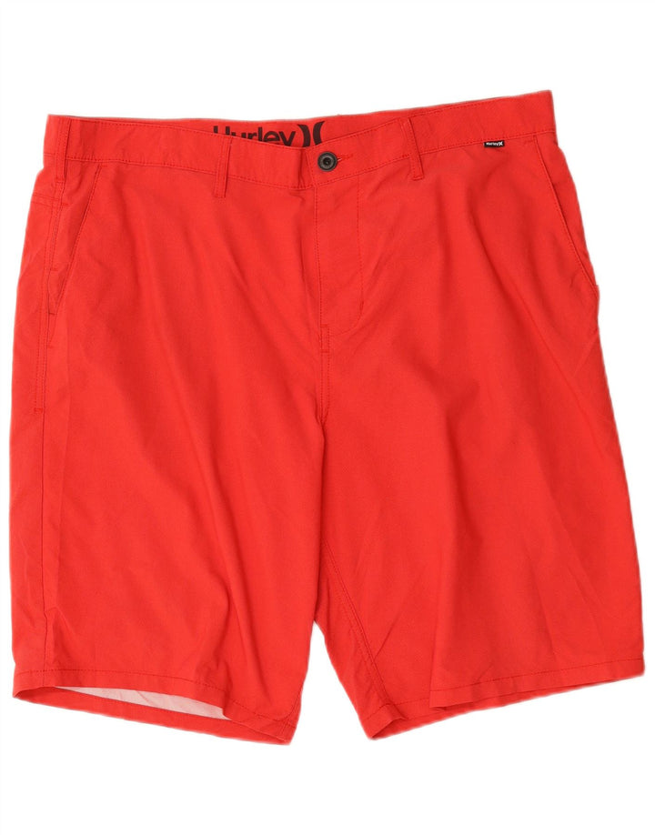 Ανδρικό σορτς Chino Hurley W38 XL κόκκινο πολυεστέρα