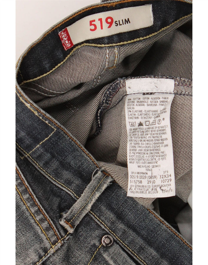LEVI'S Ανδρικό τζιν 519 Slim W32 L30 Μπλε βαμβακερό