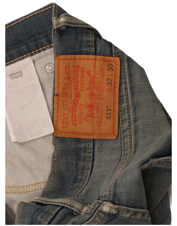Levi's Mens 511 Slim Jeans W32 L28 Blue Cotton