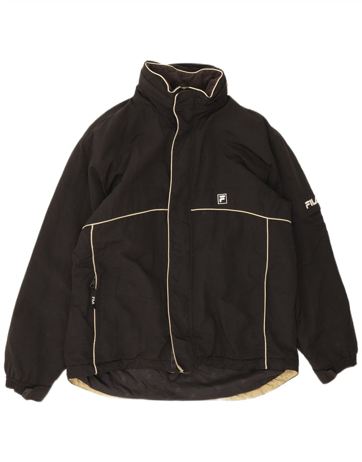Fila Ανδρικό μπουφάν με κουκούλα UK 40 Large Black Polyamide