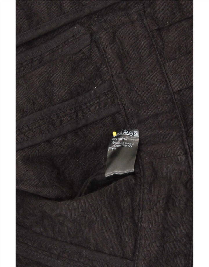 Marks & Spencer Γυναικείο Μπουφάν Blazer με μανίκια 3/4 UK 14 μεγάλο μαύρο