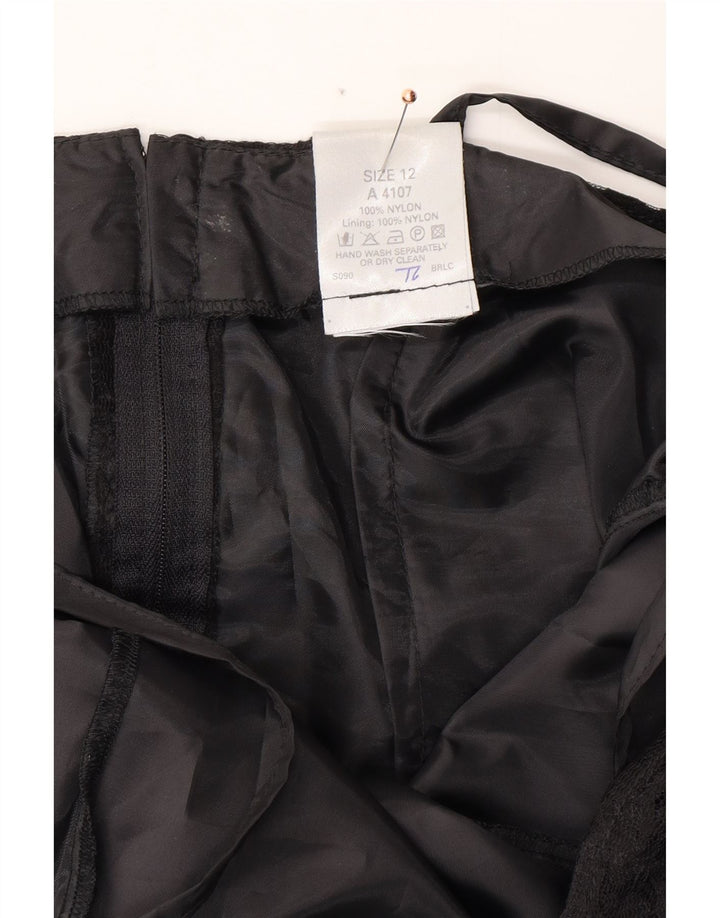 CLASSIC Γυναικείο Φόρεμα Α-Line UK 12 Medium Black Floral Nylon