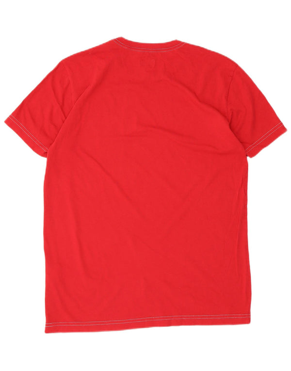 Armani Jeans Γυναικείο γραφικό T-Shirt Top UK 18 XL Red Cotton