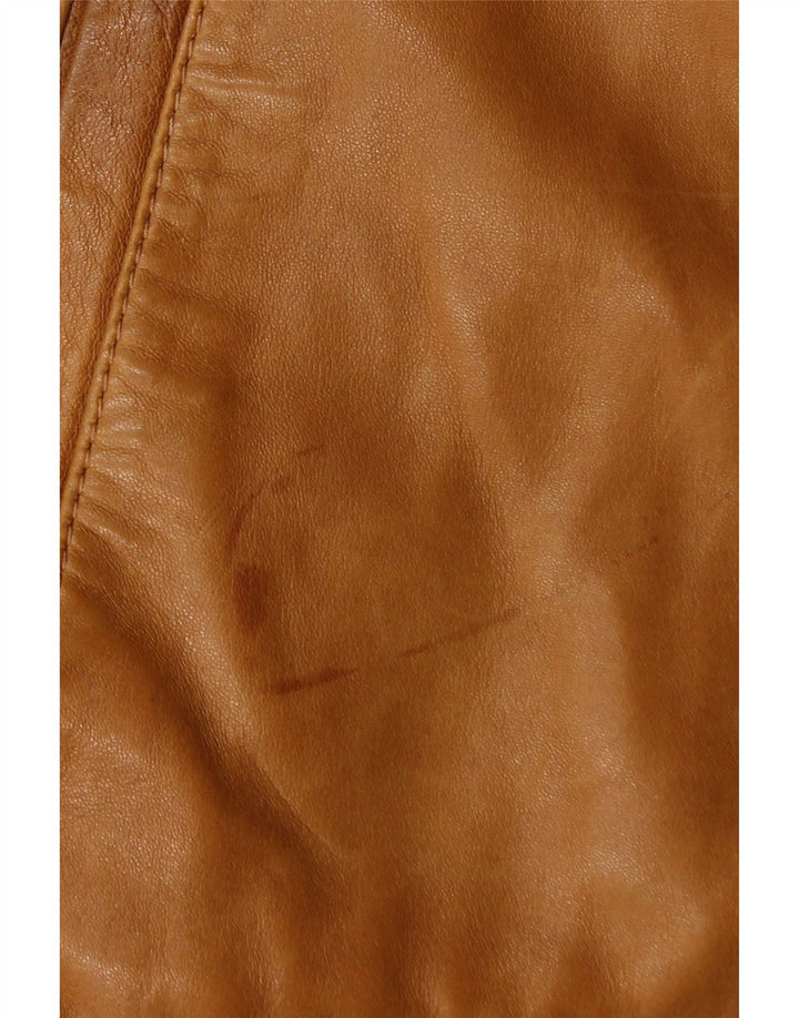 Vintage Ανδρικό Δερμάτινο Μπουφάν UK 40 Large Brown Δερμάτινο