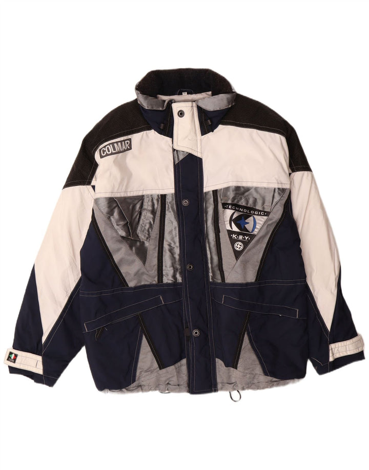 Colmar Ανδρικό μπουφάν σκι με κουκούλα IT 50 Medium Navy Blue Colorblock Polyamide