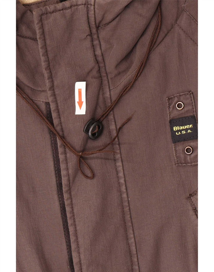 Blauer Ανδρικό μπουφάν με κουκούλα UK 36 Small Brown Polyamide