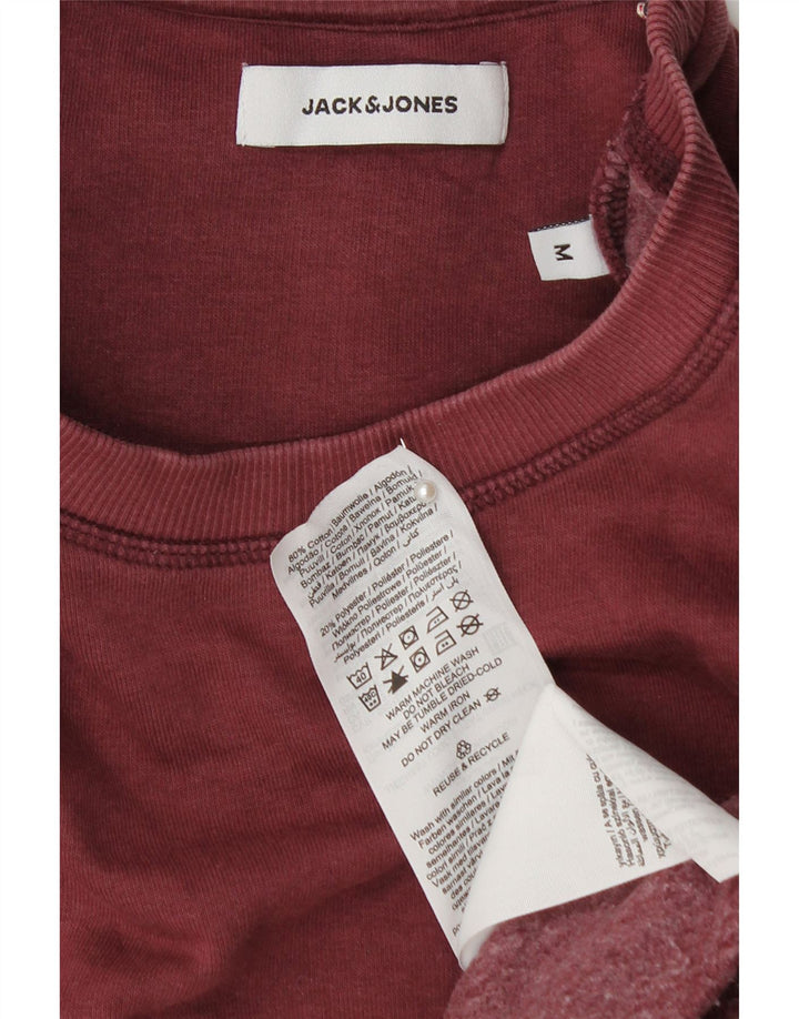 JACK & JONES Ανδρικό γραφικό φούτερ Jumper Μεσαίο μπορντό βαμβακερό