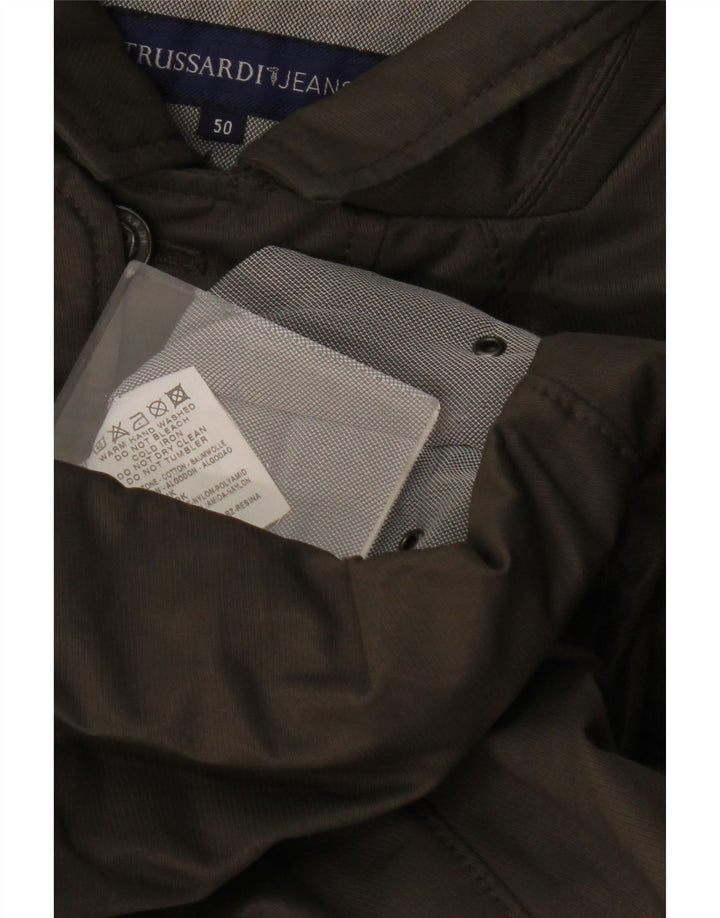 TRUSSARDI JEANS Ανδρικό Utility Μπουφάν IT 50 Μεγάλο Χακί Βαμβακερό