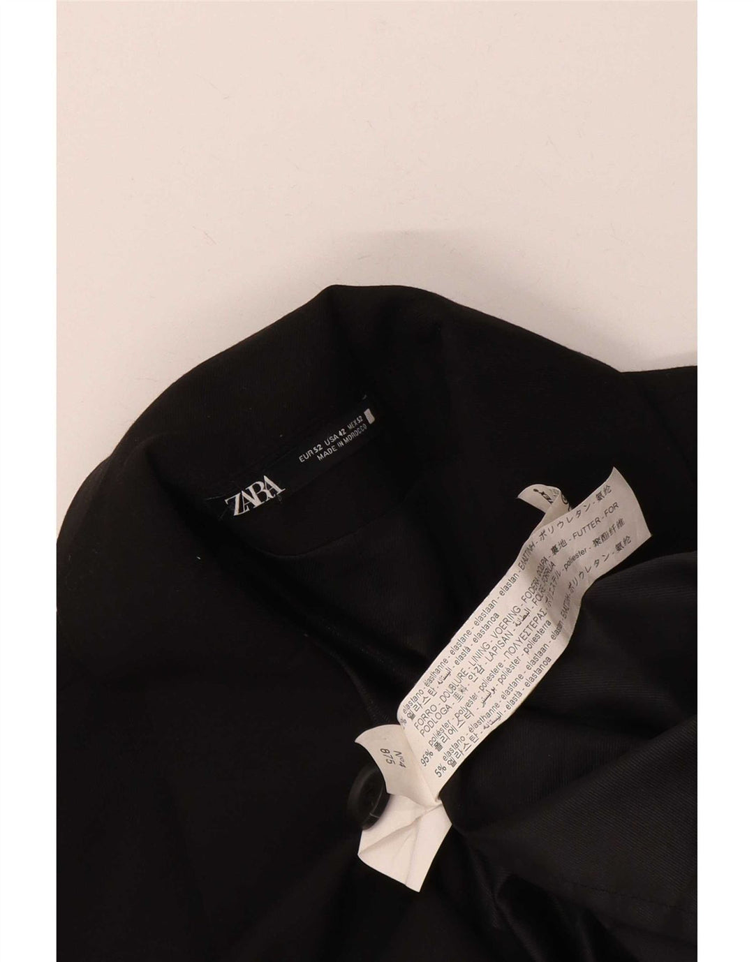Zara Ανδρικό σακάκι μπλέιζερ EU 52 μεγάλο μαύρο πολυεστέρα