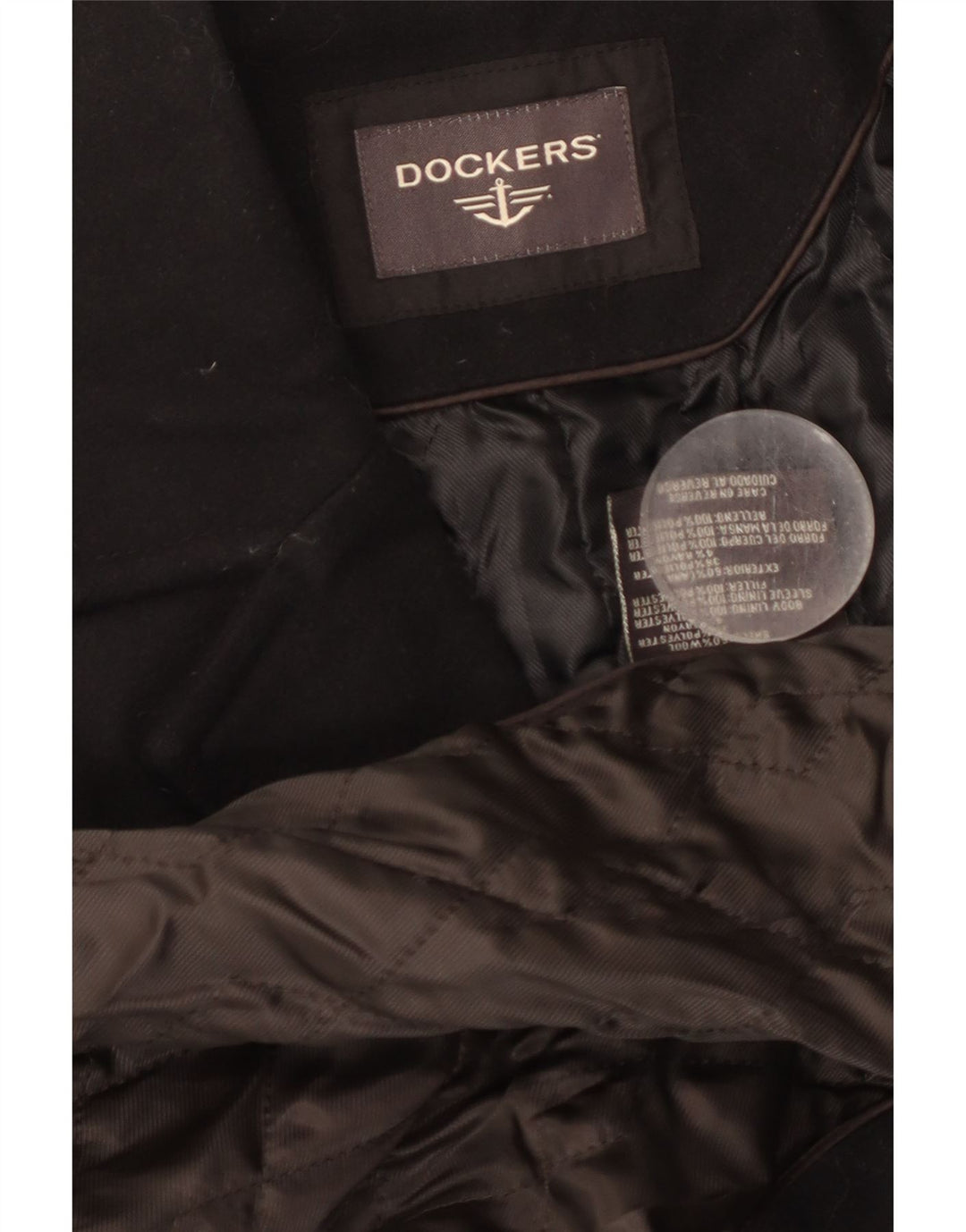 Dockers Ανδρικό Πανωφόρι UK 44 2XL Μαύρο Μάλλινο