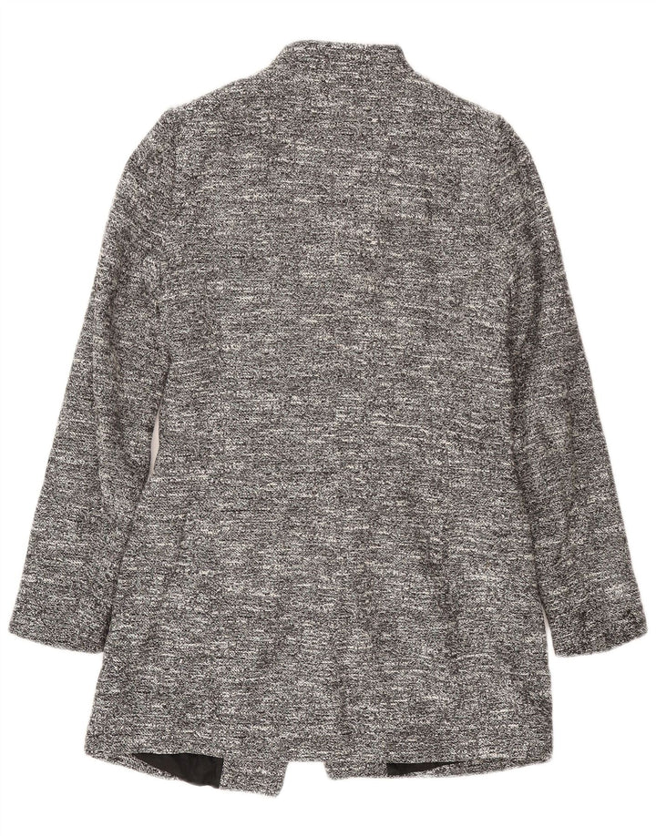 Zara Γυναικείο σακάκι Longline Blazer UK 12 Medium Grey Flecked Acetate