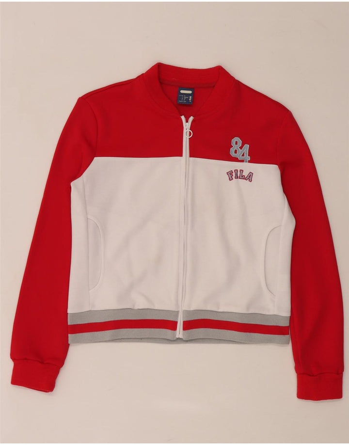 Fila γυναικεία φόρμα Crop Top Jacket UK 10 Small Red Colourblock Polyester