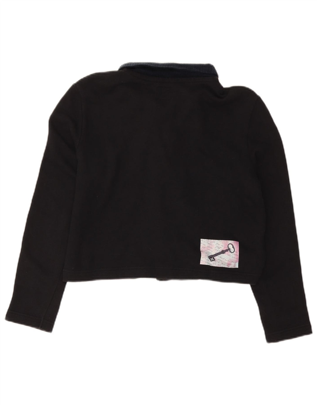 BENETTON Γυναικείο Oversized Graphic Crop Polo UK 10 Small Black