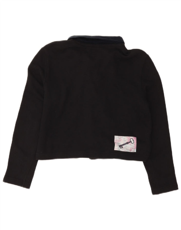 BENETTON Γυναικείο Oversized Graphic Crop Polo UK 10 Small Black