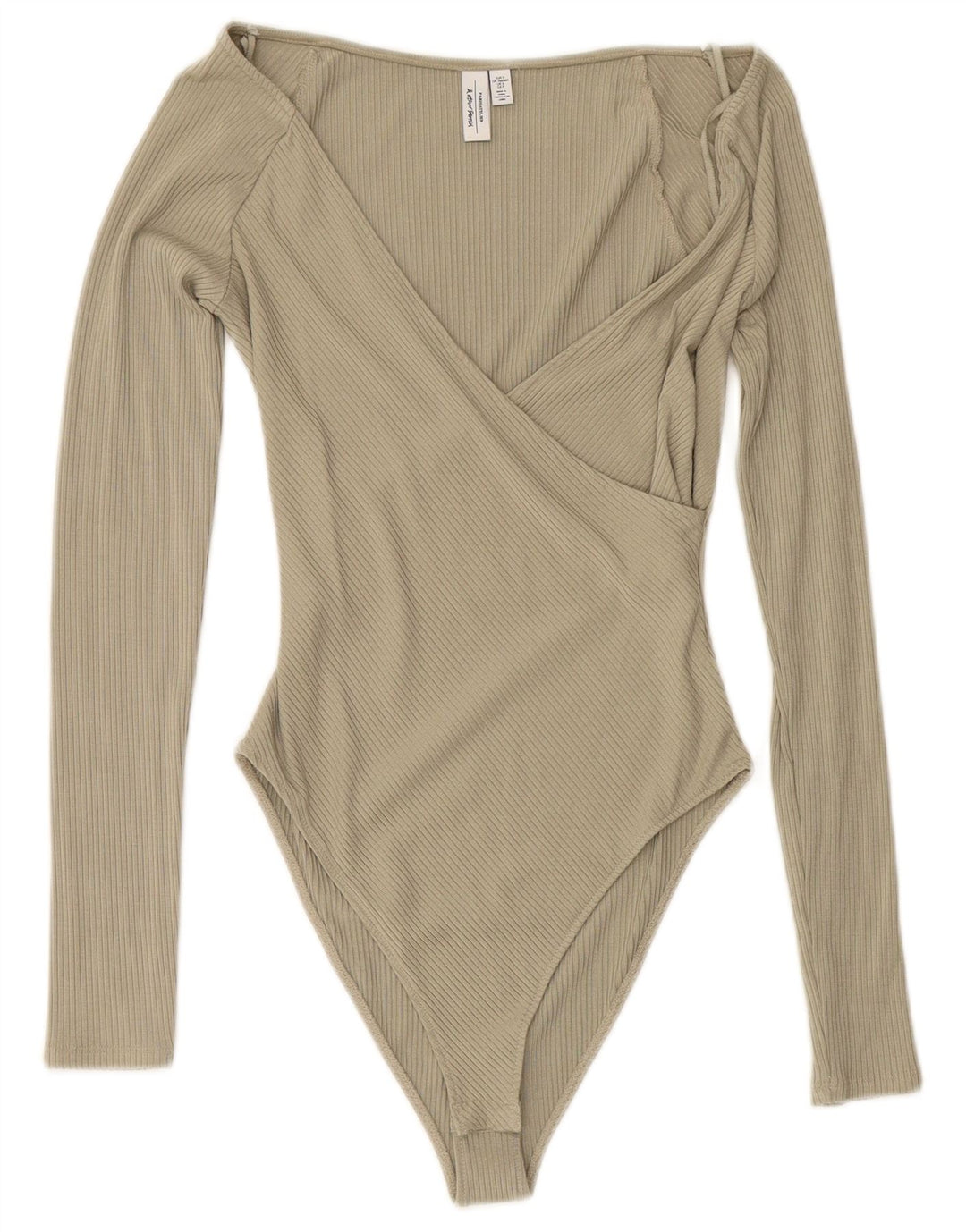 & ΑΛΛΕΣ ΙΣΤΟΡΙΕΣ Γυναικείο μακρυμάνικο κορμάκι UK 10 Small Green Modal