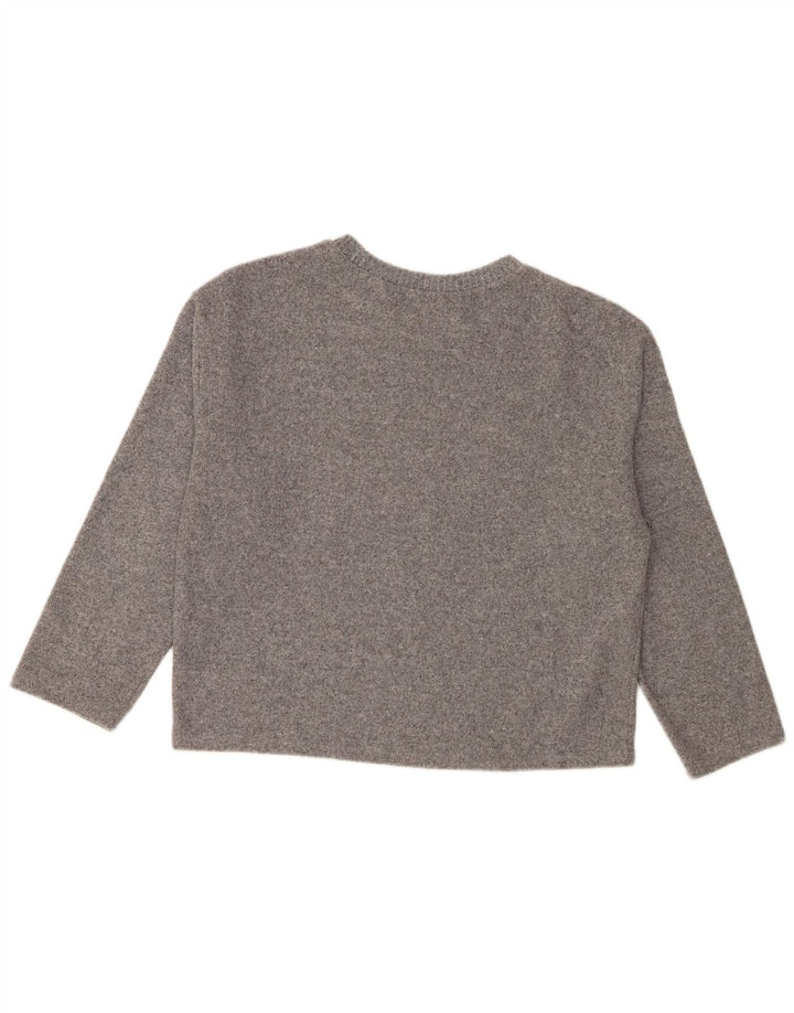 Zara Γυναικείο πουλόβερ με λαιμόκοψη UK 14 Medium Grey Polyester