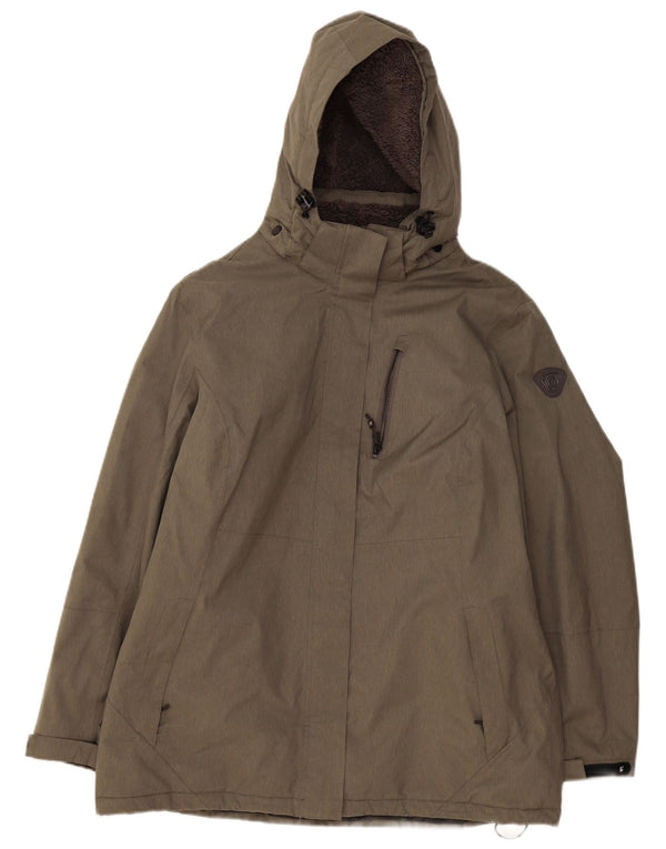 Killtec Γυναικείο μπουφάν με κουκούλα αντιανεμικό US 16 2XL Χακί Πολυεστέρας