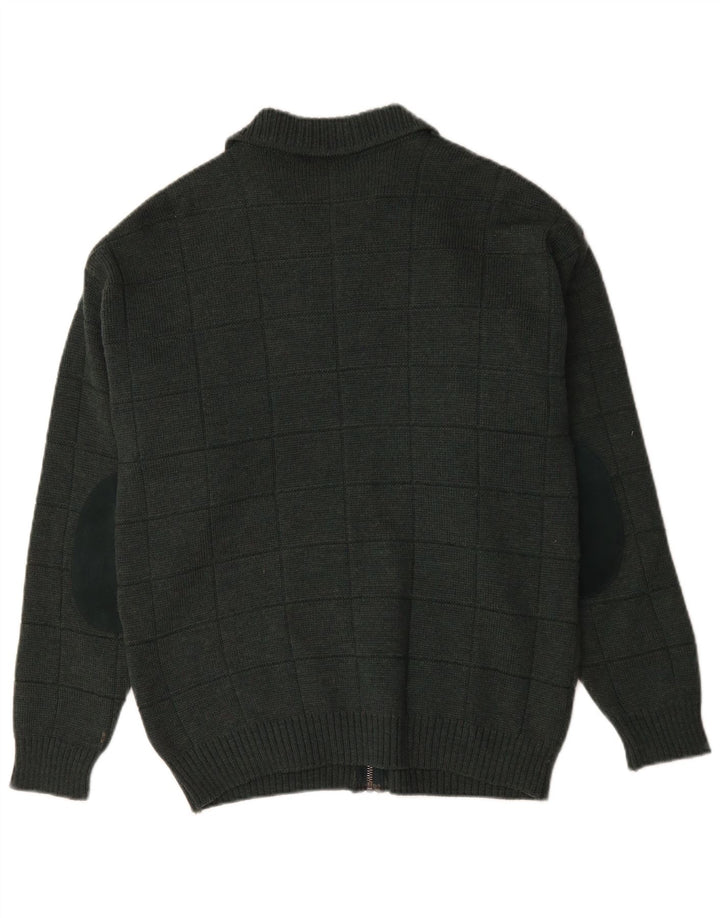 Marks & Spencer Ανδρικό πουλόβερ St. Michael Cardigan Μικρό πράσινο μαλλί