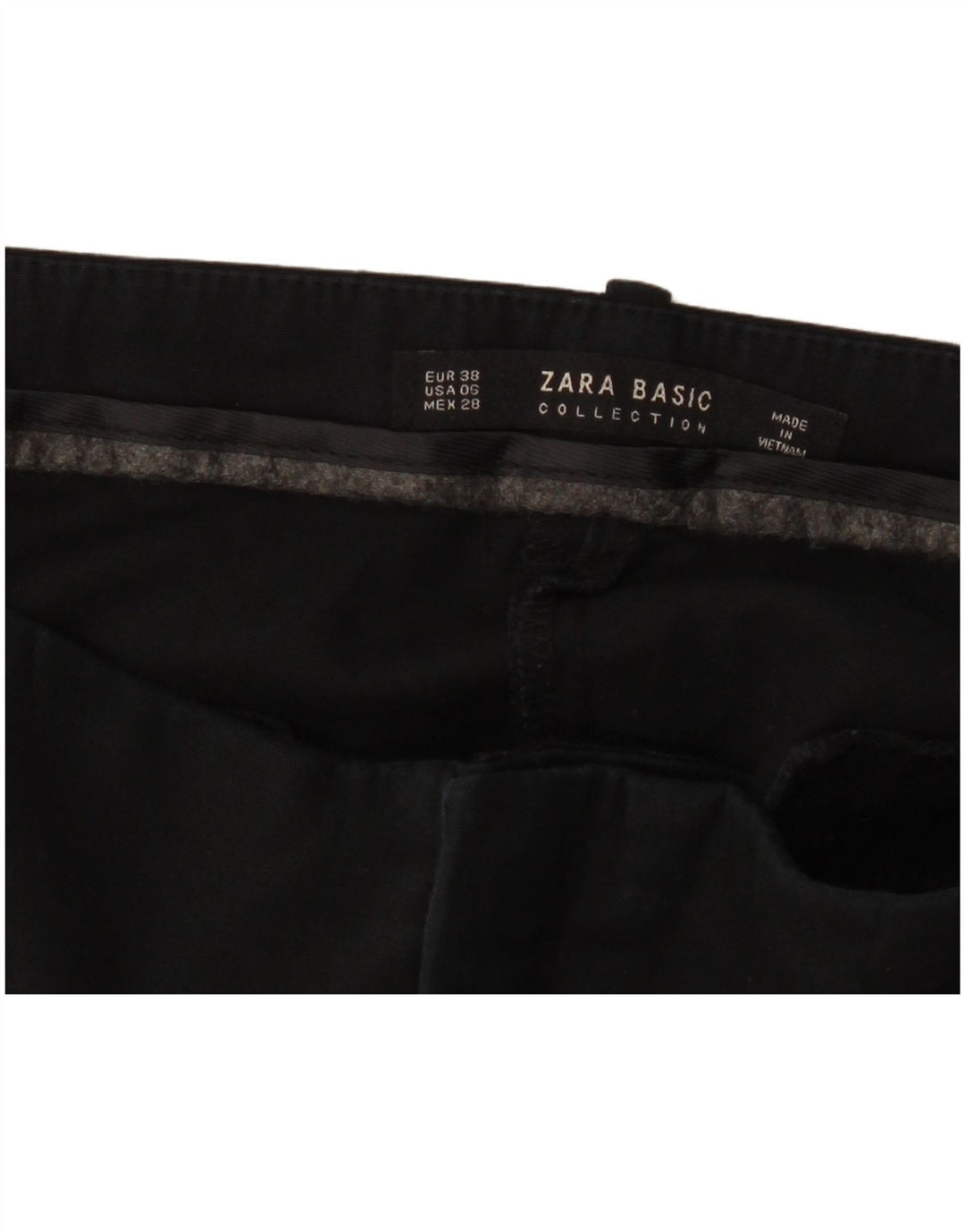ZARA Γυναικείο Slim Παντελόνι Chino EU 38 Small W28 L27 Μαύρο