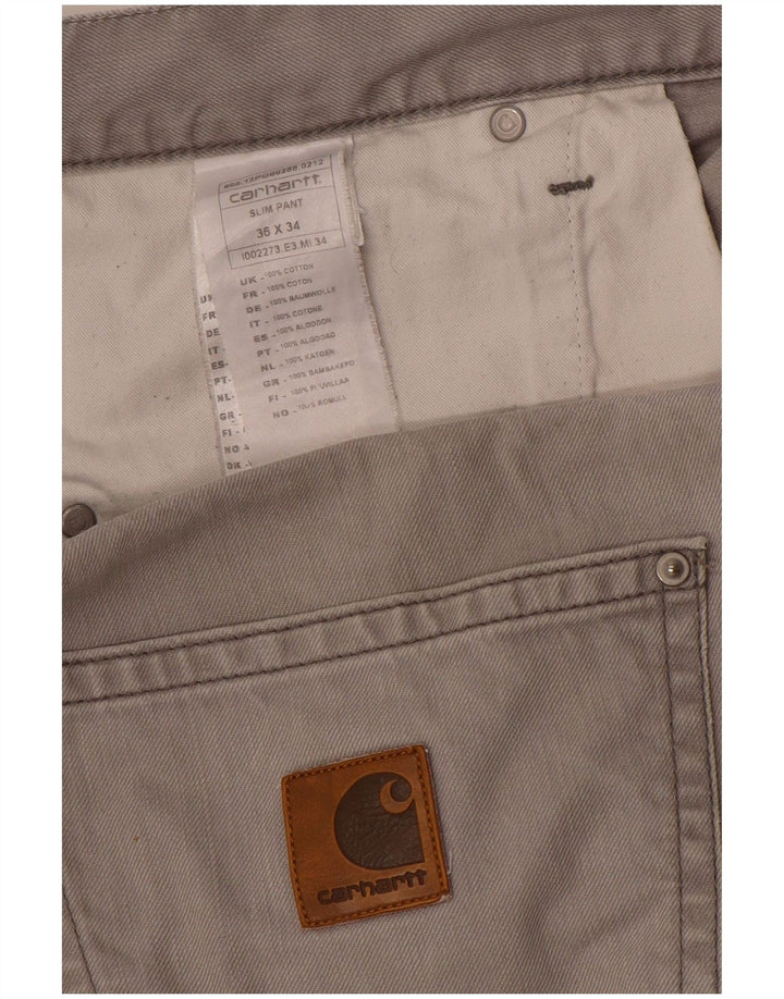 CARHARTT Ανδρικό Slim Casual Παντελόνι W36 L34 Γκρι βαμβακερό