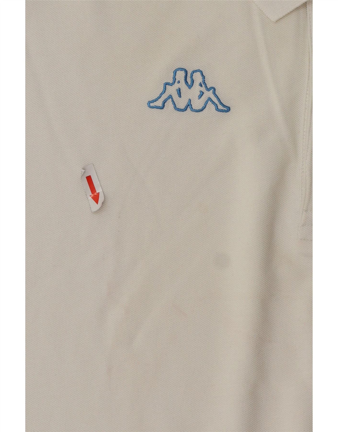 Ανδρικό μπλουζάκι πόλο Kappa μεγάλο λευκό βαμβακερό