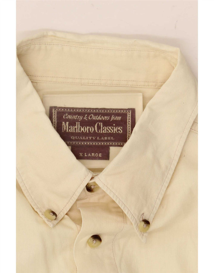 Ανδρικό πουκάμισο Marlboro Classics XL Κίτρινο