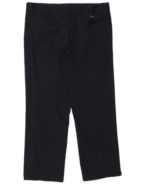 CERRUTI Mens Straight Chino Trousers IT 56 3XL W40 L29 Navy Blue Cotton