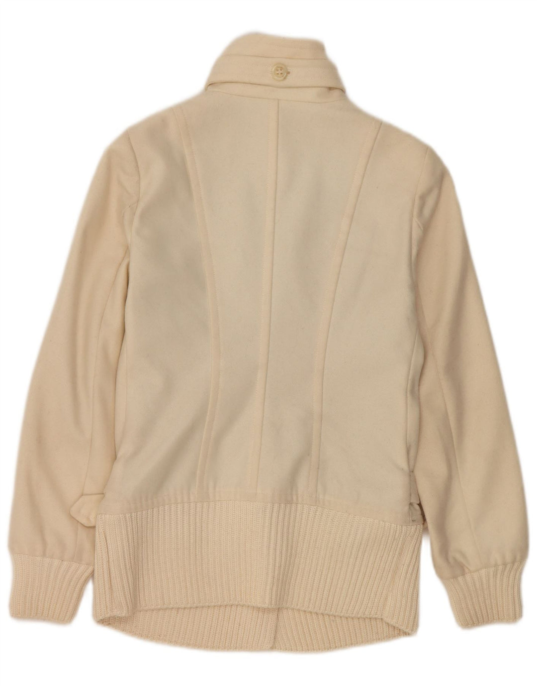 Γυναικείο μπουφάν Benetton Bomber IT 38 XS Off White Wool