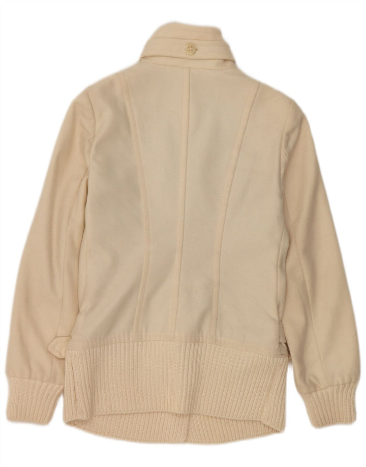 Γυναικείο μπουφάν Benetton Bomber IT 38 XS Off White Wool