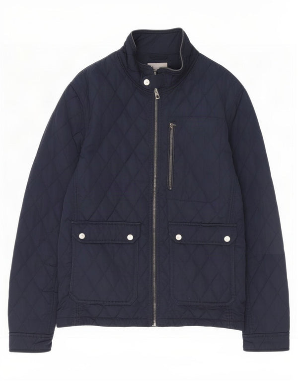 Zara Ανδρικό καπιτονέ μπουφάν UK 40 Large Navy Blue Polyester