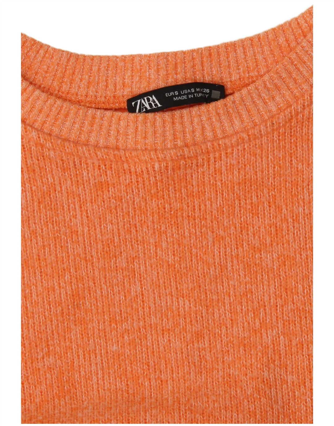 Zara Womens Crop Oversized Top Μακρύ μανίκι UK 10 Small Orange
