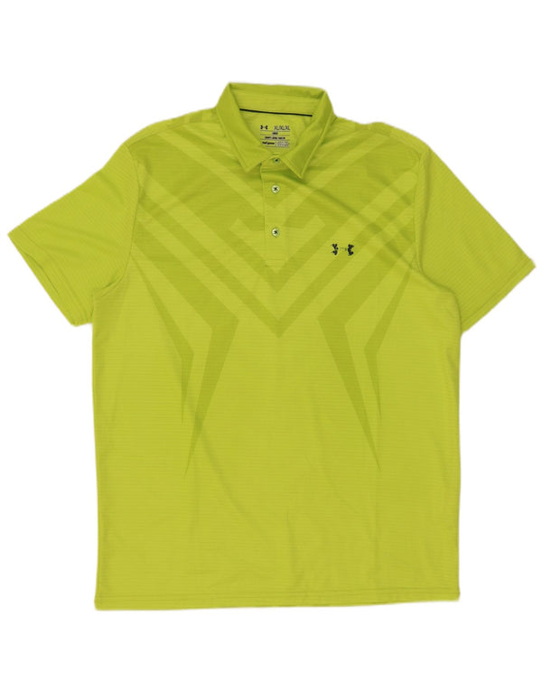 Under Armour Ανδρικό Heat Gear Polo πουκάμισο XL Πράσινο γεωμετρικό πολυαμίδιο