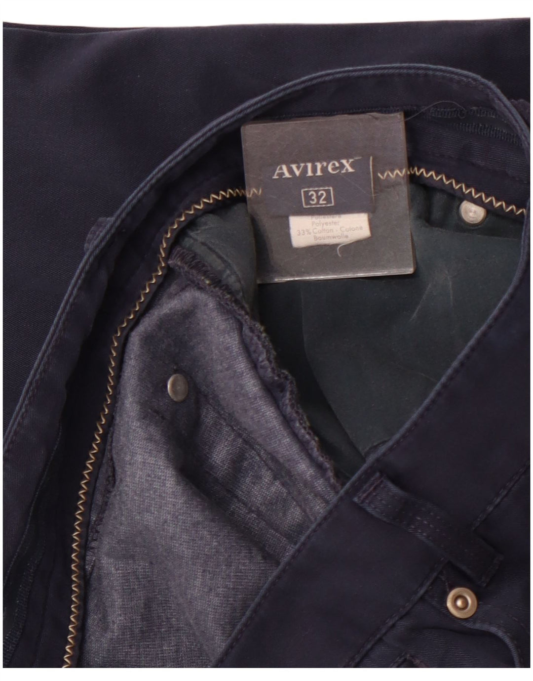 Ανδρικό ίσιο casual παντελόνι AVIREX W32 L27 Navy Blue Polyester