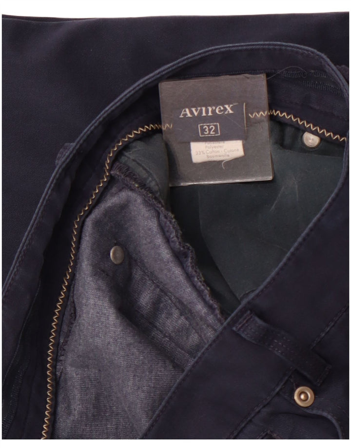Ανδρικό ίσιο casual παντελόνι AVIREX W32 L27 Navy Blue Polyester