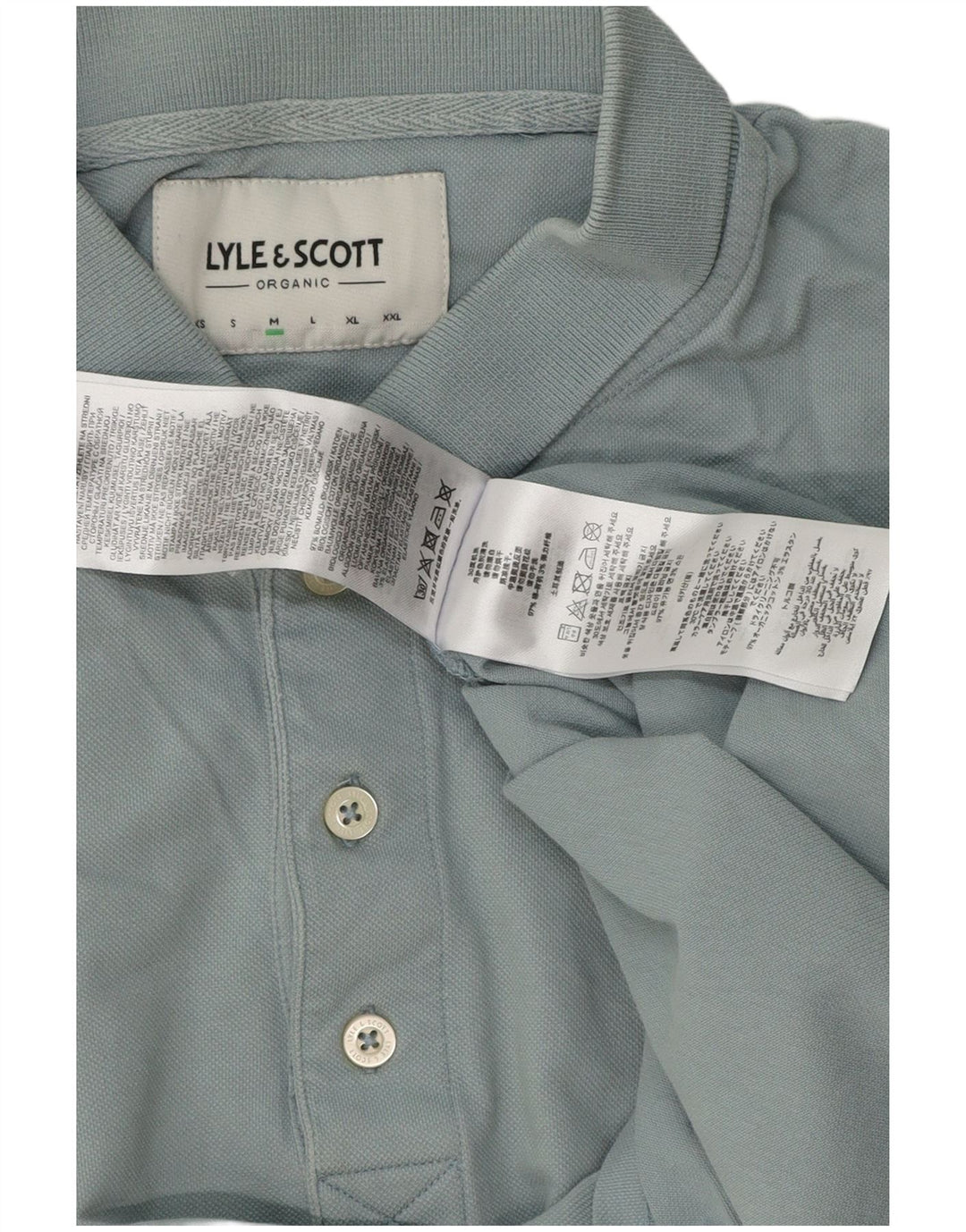 Ανδρικό πουκάμισο πόλο Lyle & Scott, μεσαίο μπλε βαμβακερό