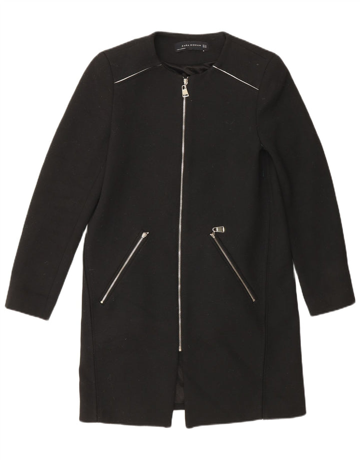 Zara Γυναικείο Πανωφόρι UK 6 XS Μαύρο Πολυεστέρας