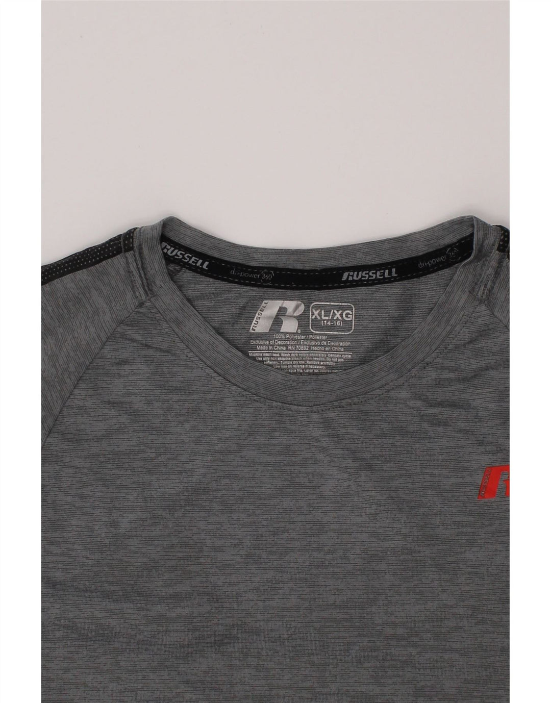 T-shirt RUSSELL ATHLETIC για αγόρια Dri-Power Top 14-15 ετών XL Γκρι