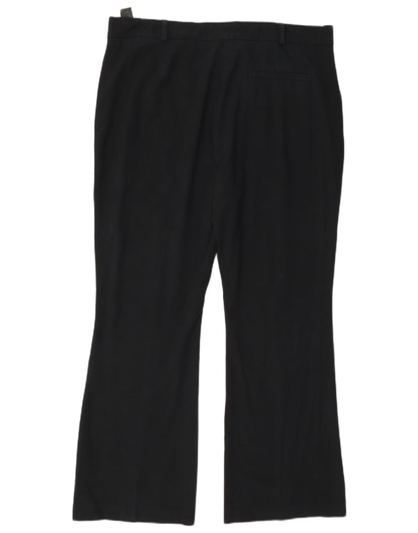Marks & Spencer Womens Bootcut Chino Trousers UK 16 Large W36 L28 Black
