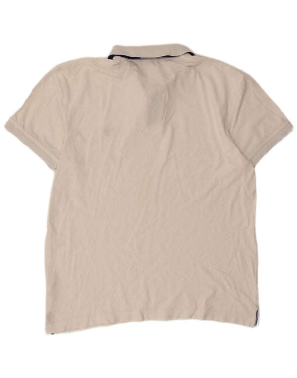 Ανδρικό μπλουζάκι πόλο Gant 2XL λευκό βαμβακερό Classic