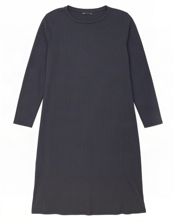 Marks & Spencer Γυναικείο μακρυμάνικο Maxi Φόρεμα UK 22 3XL Navy Blue Polyester