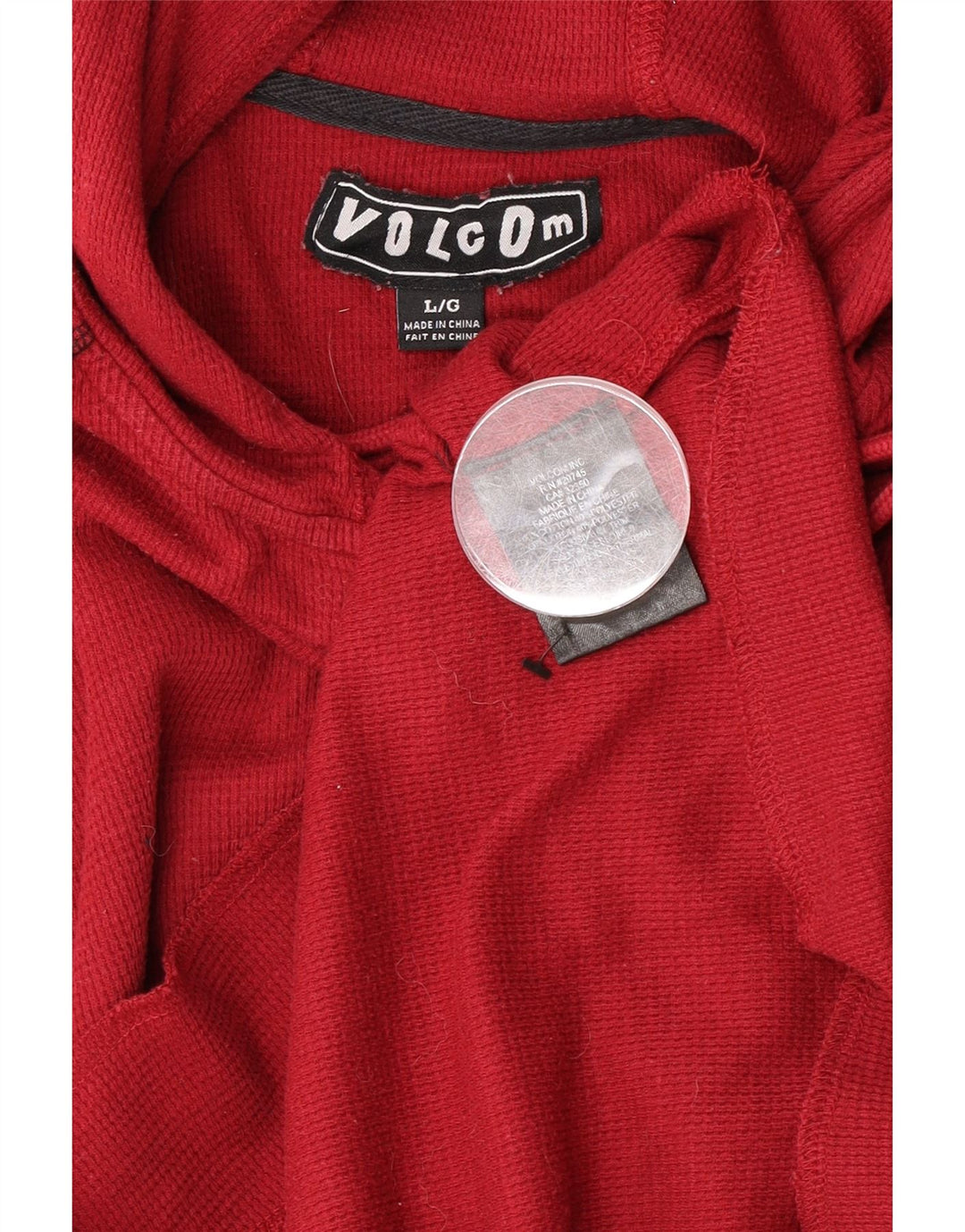 Volcom Ανδρικό λαιμό με κουκούλα με κουκούλα, μεγάλο κόκκινο βαμβακερό