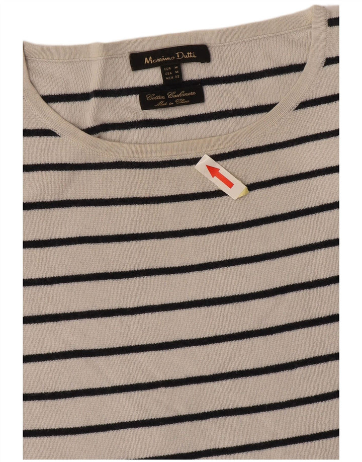 MASSIMO DUTTI Γυναικείο πουλόβερ με λαιμόκαυστο UK 14 Medium Off White
