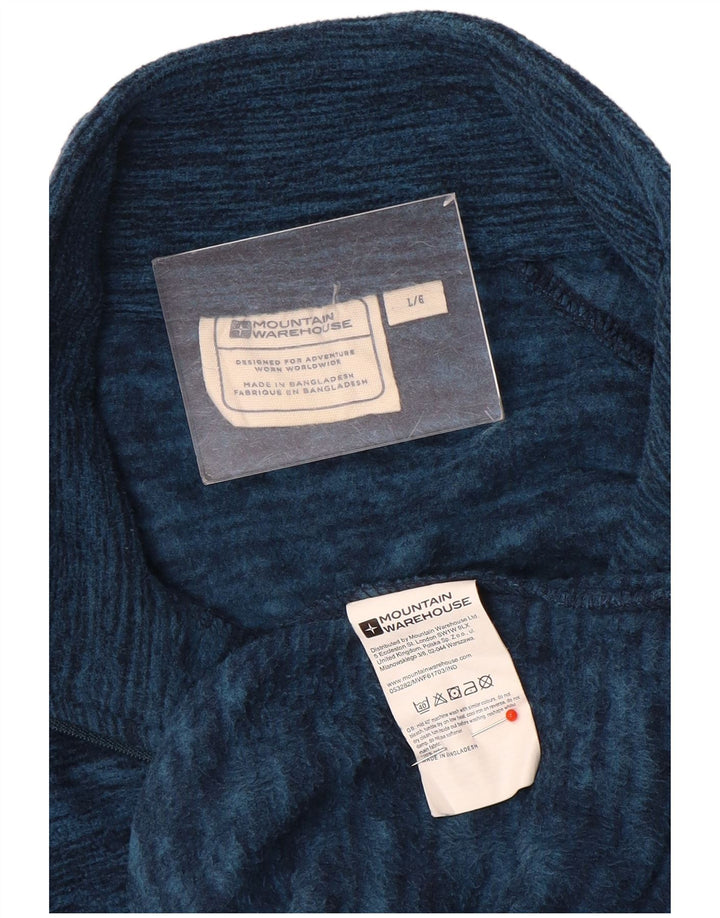 Ανδρική αποθήκη Mountain Warehouse με φερμουάρ Fleece Jumper Large Blue Flecked Polyester