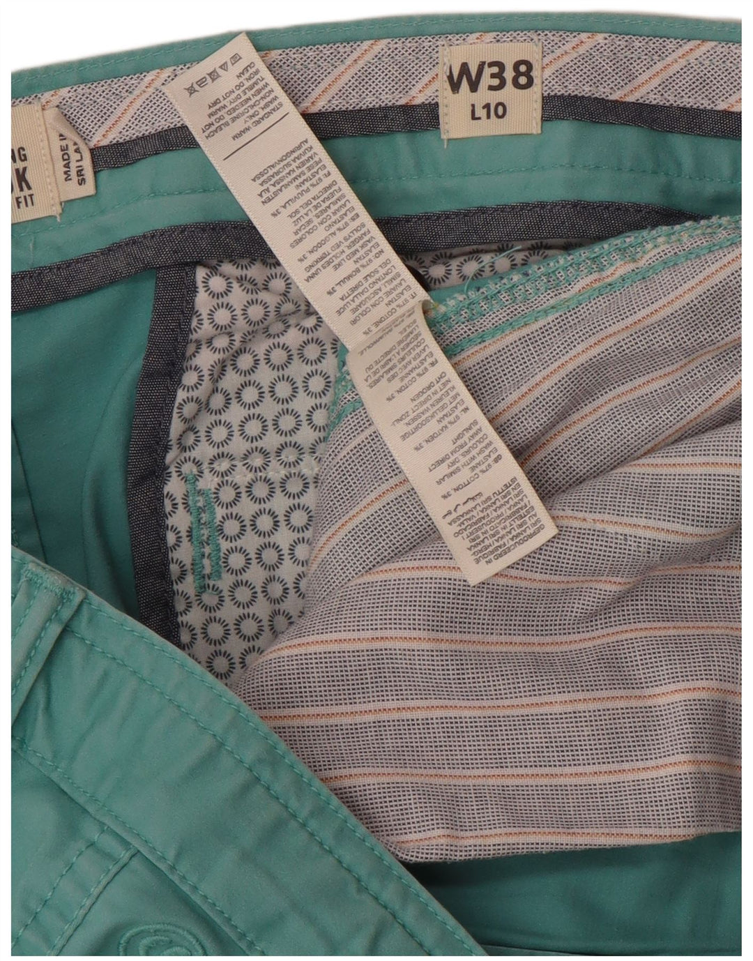 FAT FACE Ανδρικό σορτς Chino W38 XL Τυρκουάζ βαμβακερό