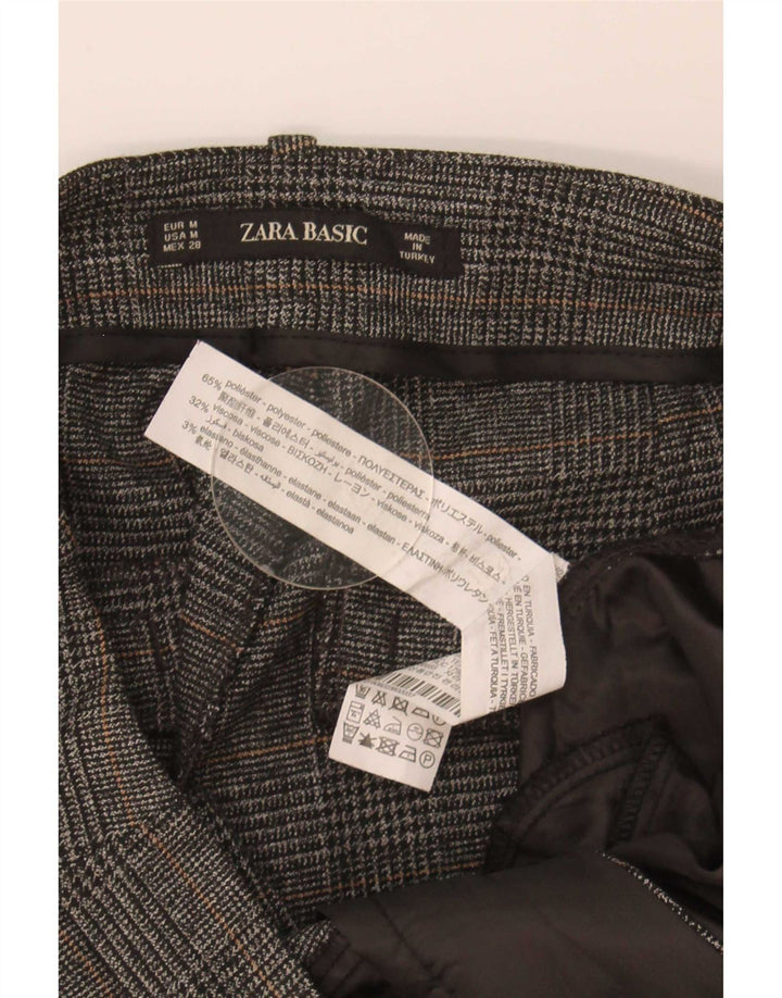 Zara Γυναικείο λεπτό παντελόνι Chino Medium W28 L27 Γκρι πολυεστέρας Houndstooth